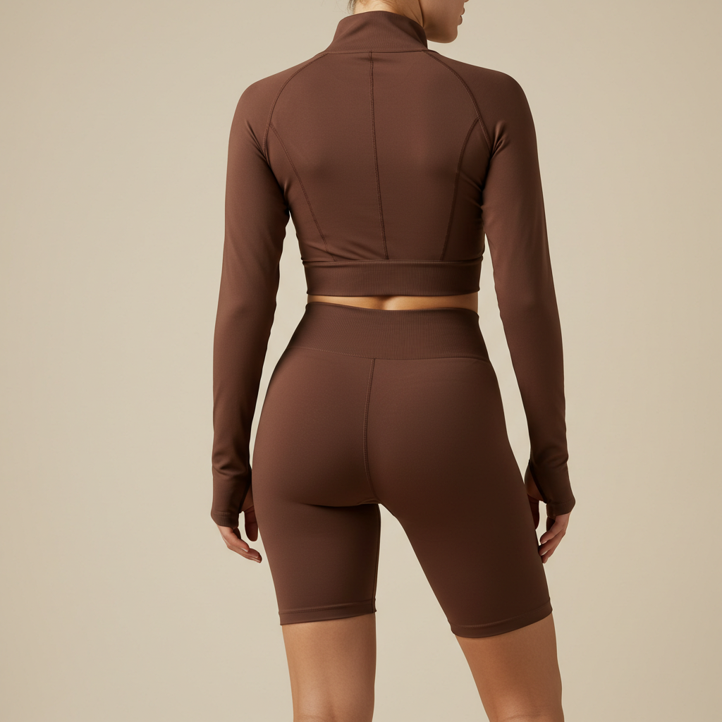 The Apex Zip Set – Espresso Compression Sculpt Co-Ord