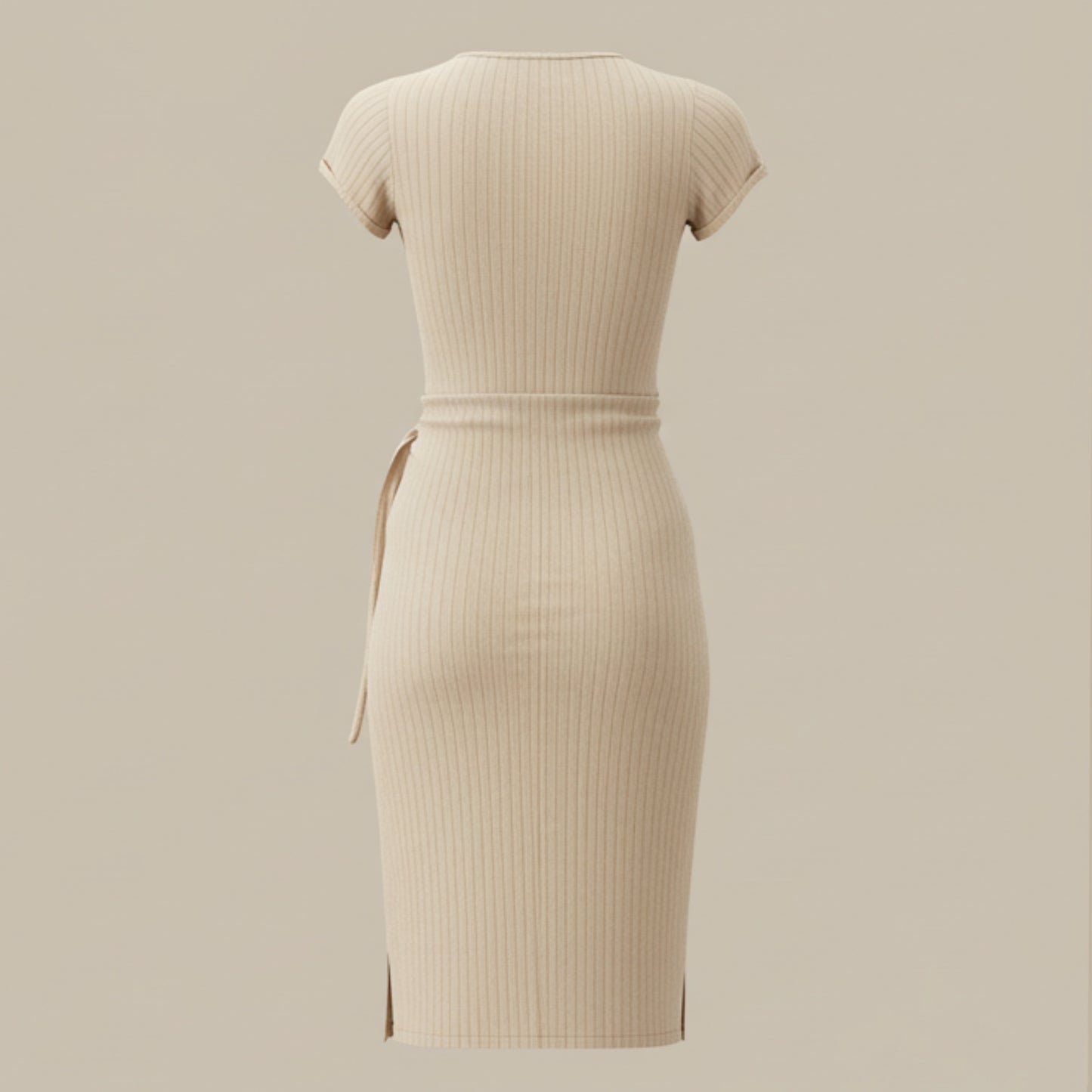 The Tempo Rib Wrap Dress