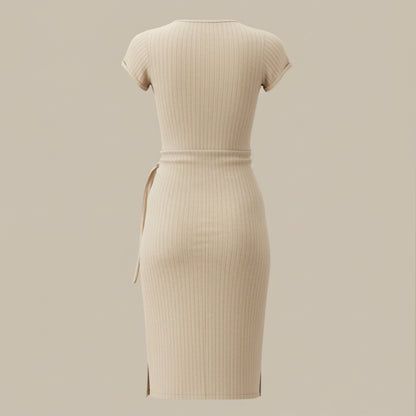 The Tempo Rib Wrap Dress